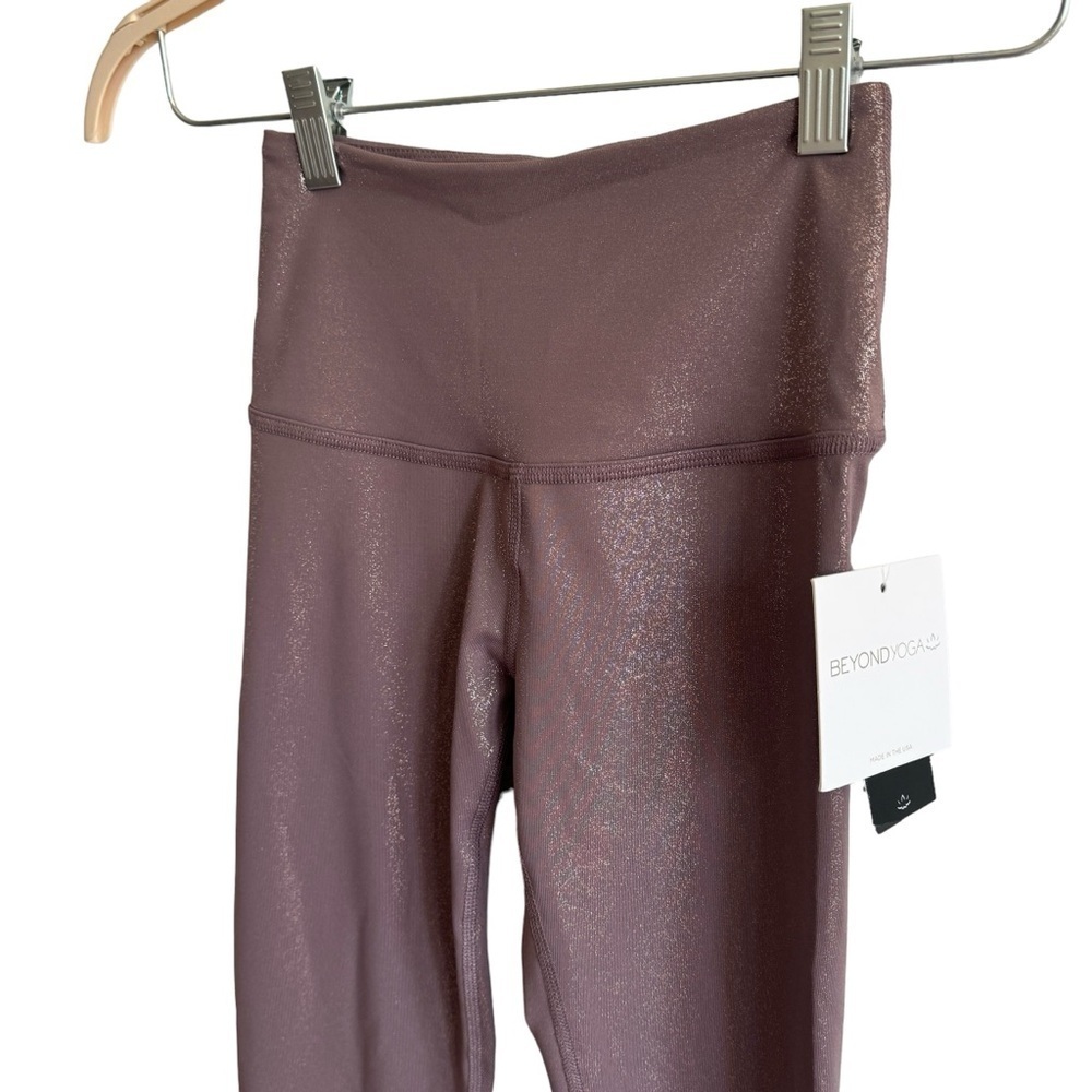 Beyond Yoga Mauve Metallic Leggings - Picture 8 of 12